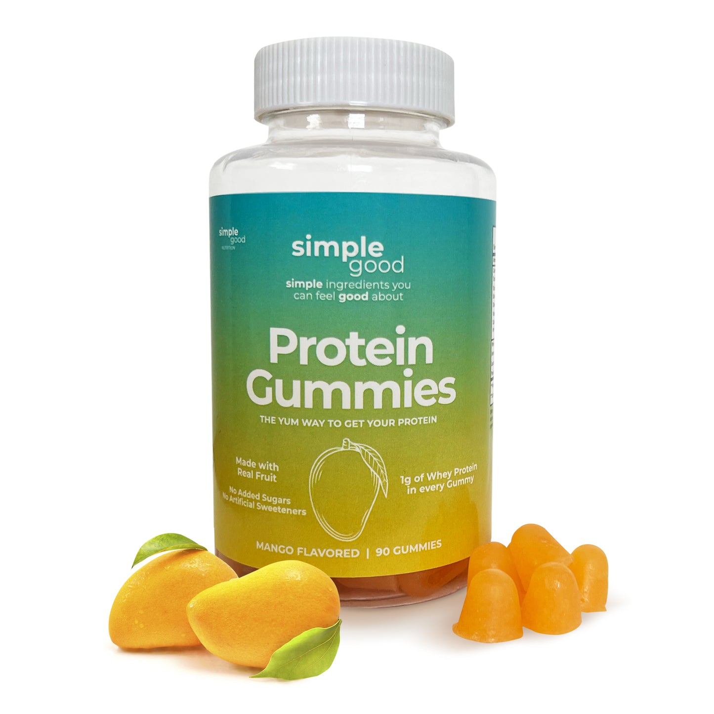 Simple Good Protein Gummies | Mango | 90 Count